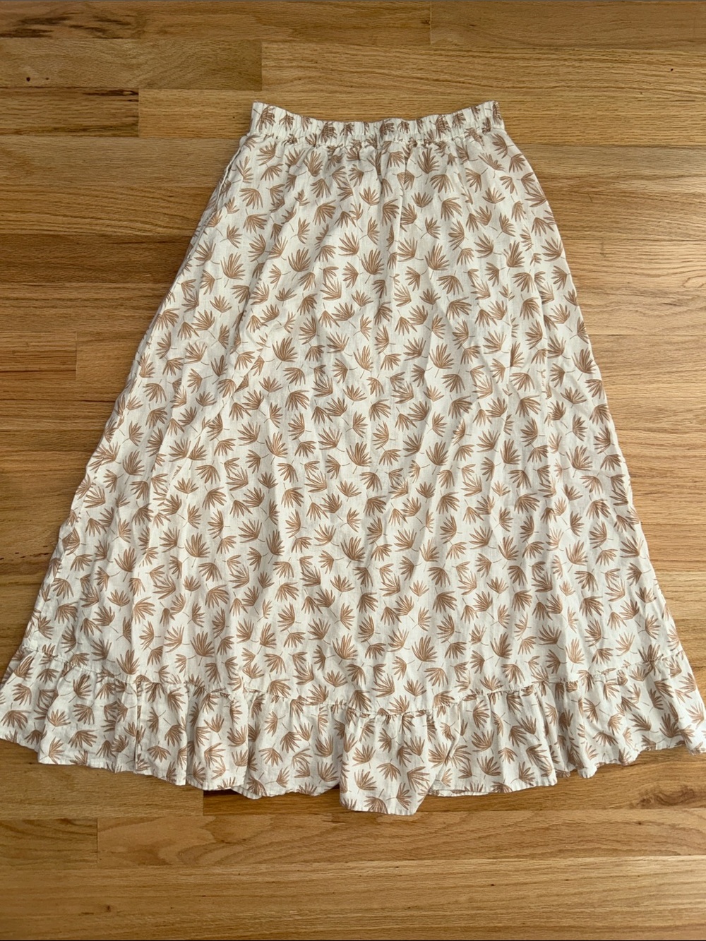 Rylee + Cru Linen Oceanside Skirt Palm Print - Picture 4 of 4